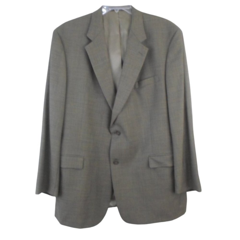 Vintage Austin Reed London Fairfield 2 Piece Gray Wool 2 Button Suit Mens 50L